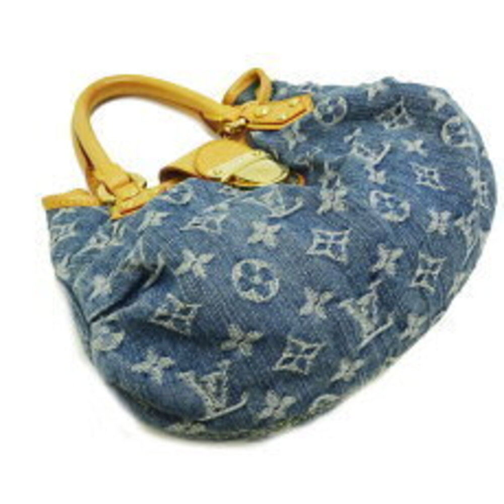 Louis Vuitton Pleaty Handbag Monogram Denim Blue - Picture 3 of 9